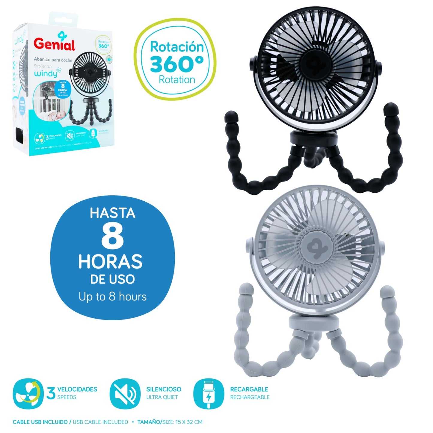 VENTILADOR PORTATIL GENIAL