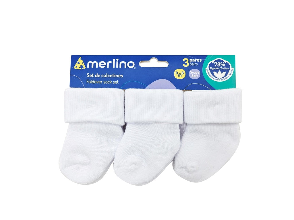 SET 3 MEDIAS BLANCAS GENIAL