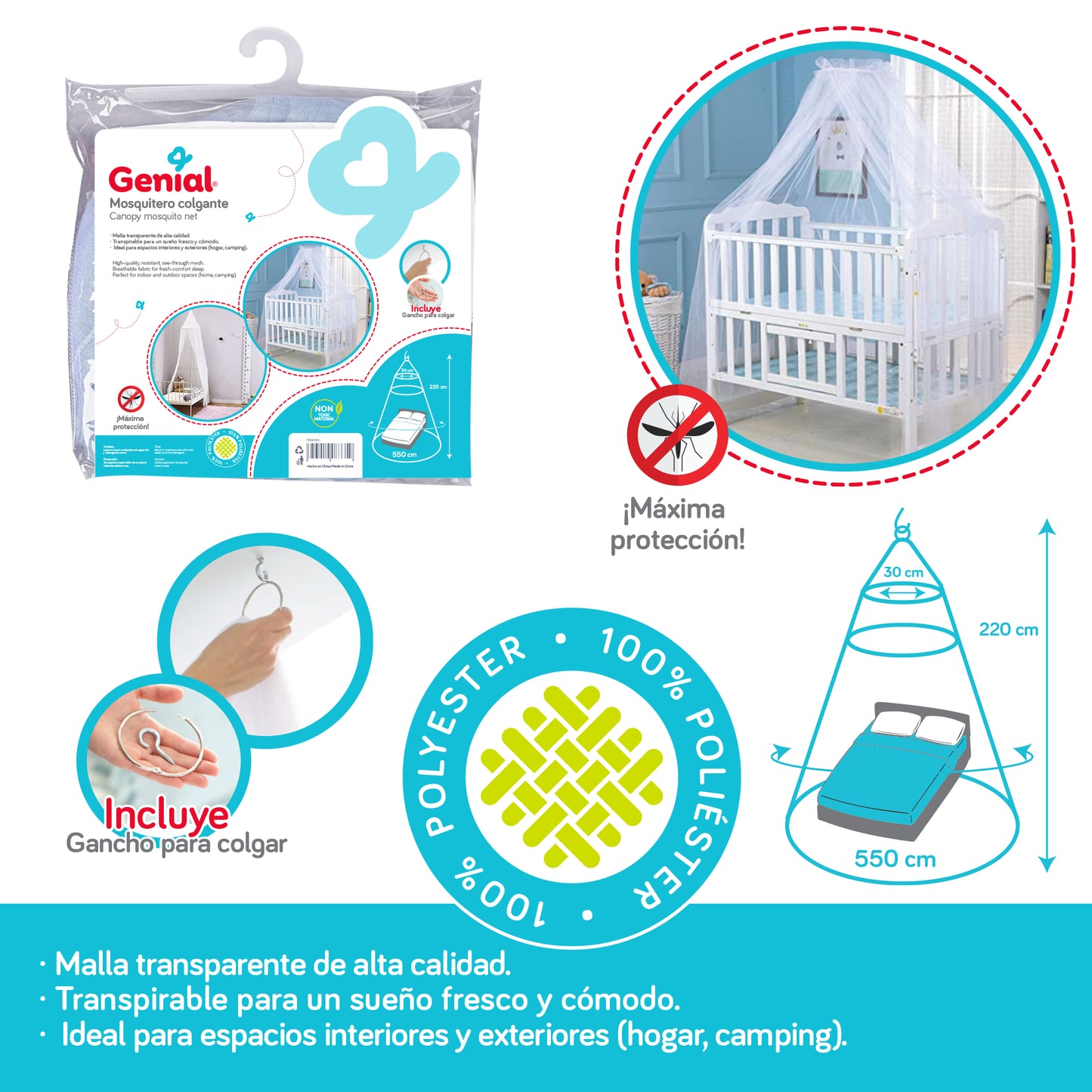 MOSQUITERO COLGANTE GENIAL