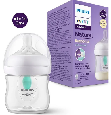BIBERÓN AVENT NATURAL CON VALVULA 4OZ