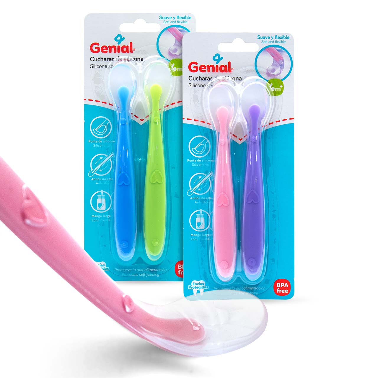 SET 2 CUCHARAS DE SILICON GENIAL