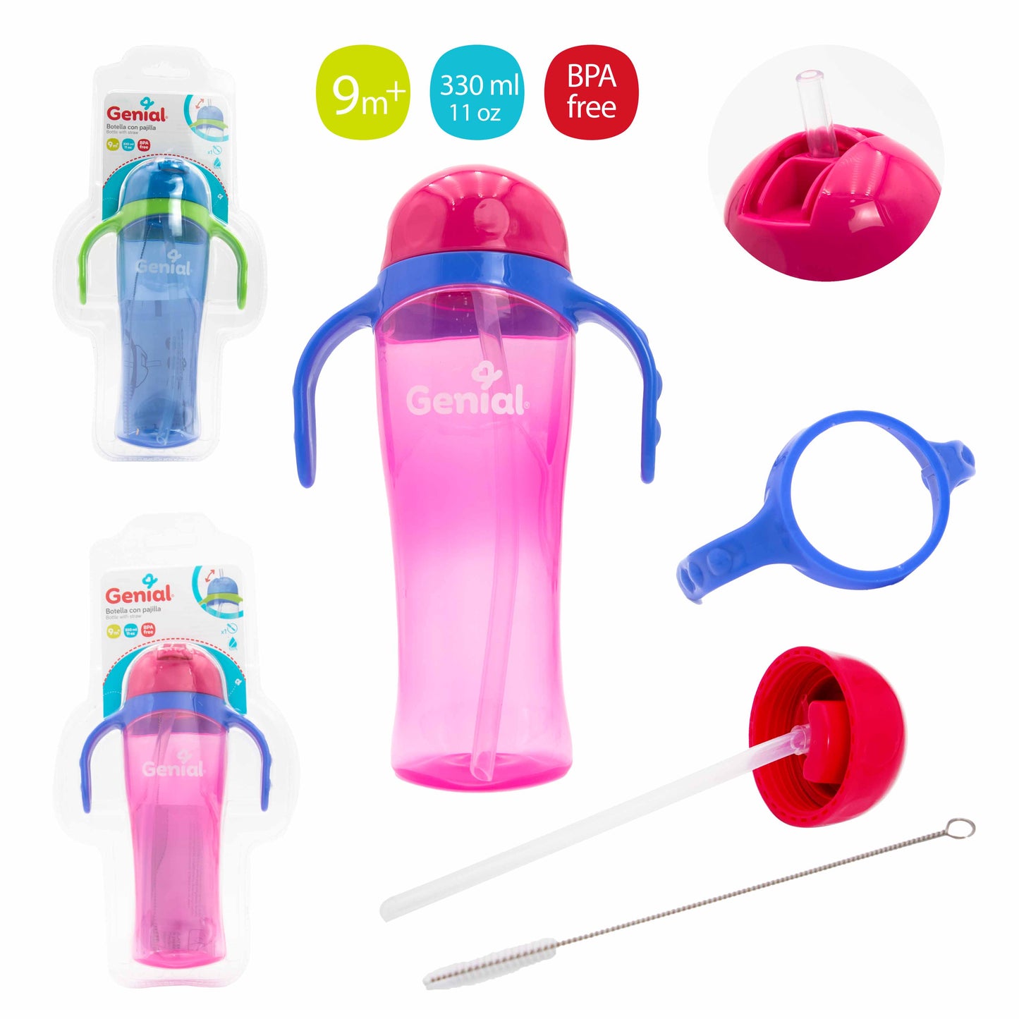 BOTELLA CON ASAS 11OZ GENIAL