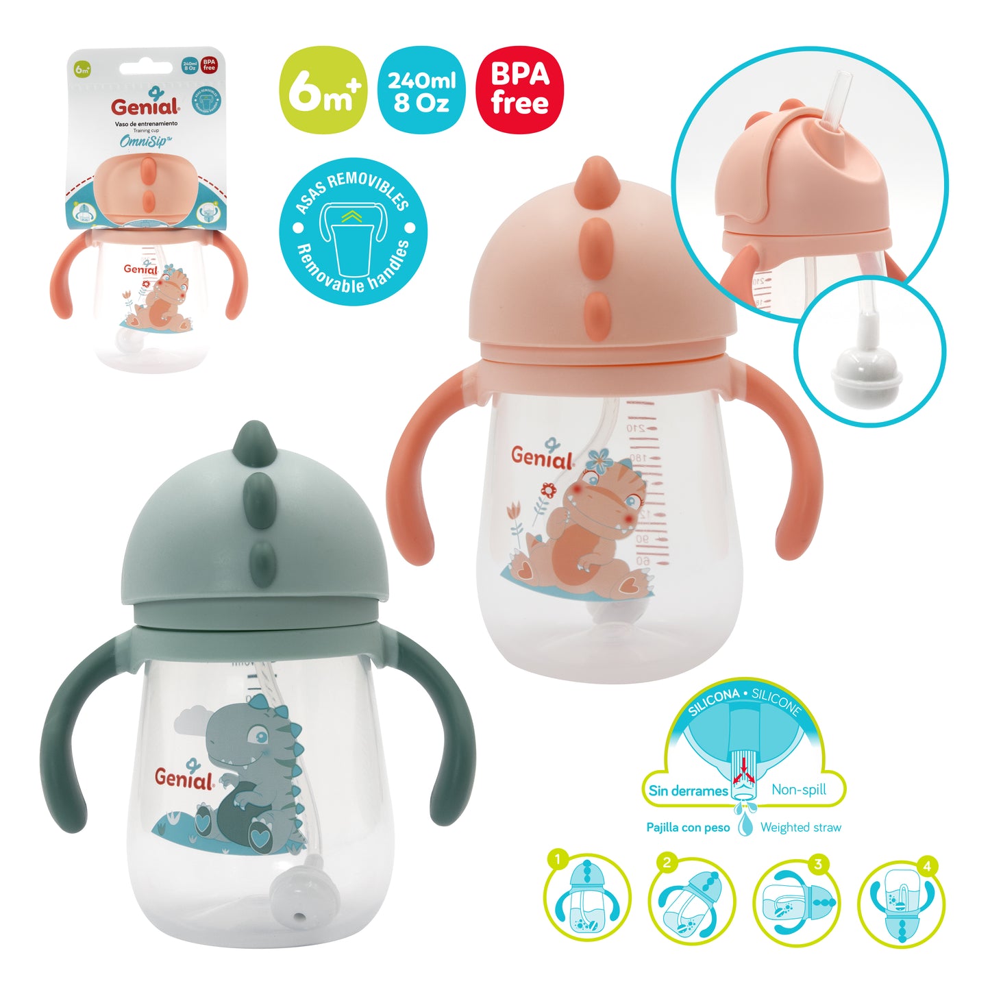 VASO DE ENTRENAMIENTO 8OZ GENIAL