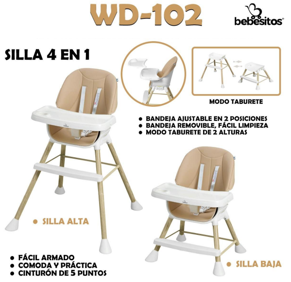 SILLA DE COMER WD BEBESITOS