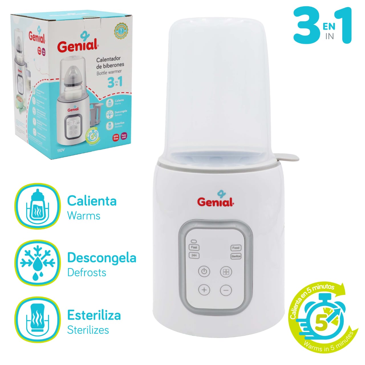 CALENTADOR 3EN1 GENIAL