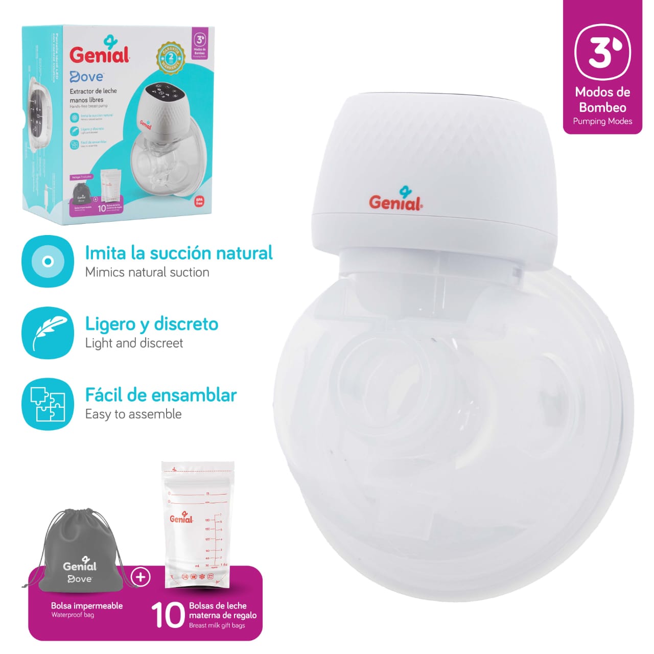 EXTRACTOR INALAMBRICO DOVE GENIAL