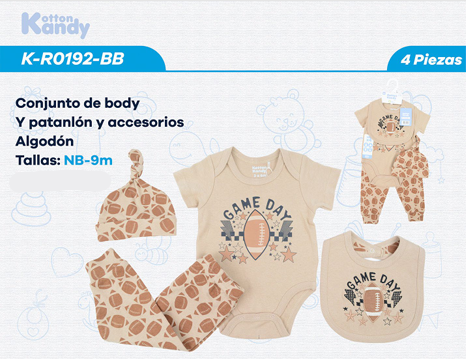 CONJUNTO 4 PIEZAS 0192 KOTTON KANDY