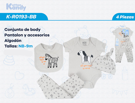 CONJUNTO 4 PIEZAS 0193 KOTTON KANDY