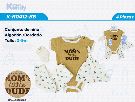 CONJUNTO 4 PIEZAS 0412 KOTTON KANDY