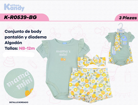 CONJUNTO 3 PIEZAS 0539 KOTTON KANDY