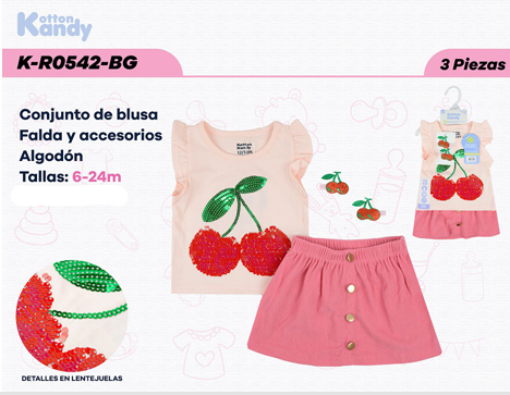 CONJUNTO 3 PIEZAS 0542 KOTTON KANDY
