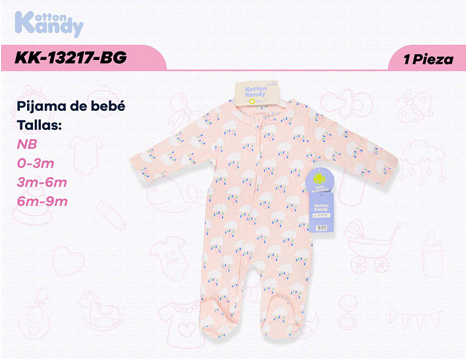 ENTERIZO PIJAMA 13217  KOTTON KANDY