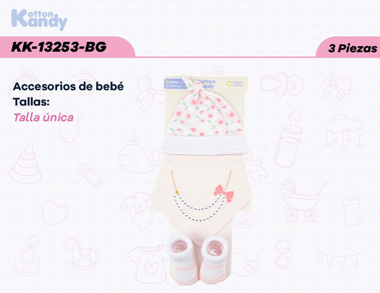 SET 3 PIEZAS LAZO KOTTON KANDY