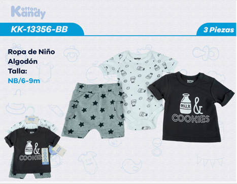 CONJUNTO 3 PIEZAS 13356 KOTTON KANDY