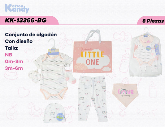 SET 8 PIEZAS LITTLE ONE KOTTON KANDY