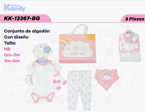 CONJUNTO 8 PIEZAS 13367 KOTTON KANDY