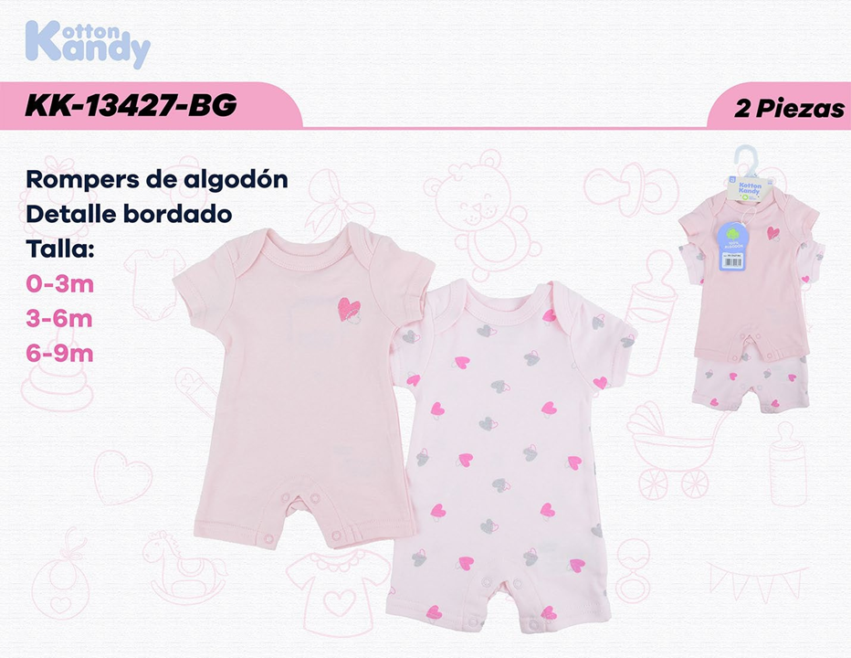 SET 2 PIEZAS CORAZON KOTTON KANDY