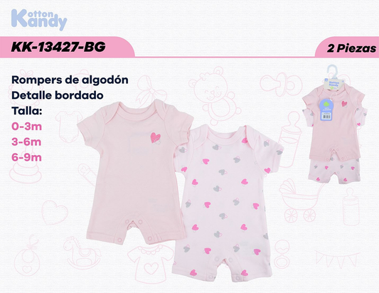 SET 2 PIEZAS CORAZON KOTTON KANDY