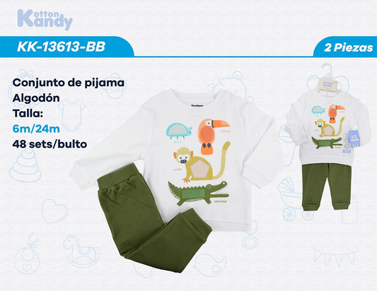 PIJAMA 2 PIEZAS ANIMALS KOTTON KANDY