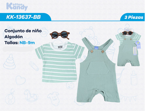 CONJUNTO 3 PIEZAS 13637 KOTTON KANDY
