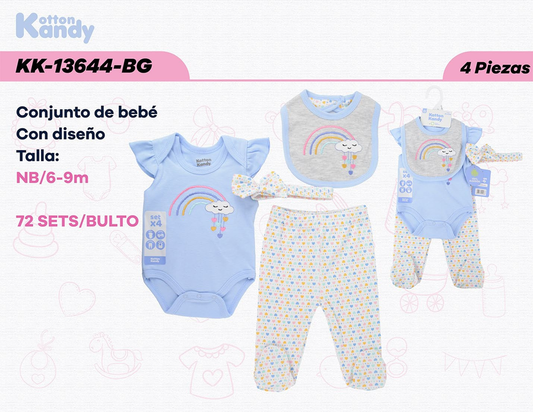 SET 4 PIEZAS ARCOIRIS KOTTON KANDY