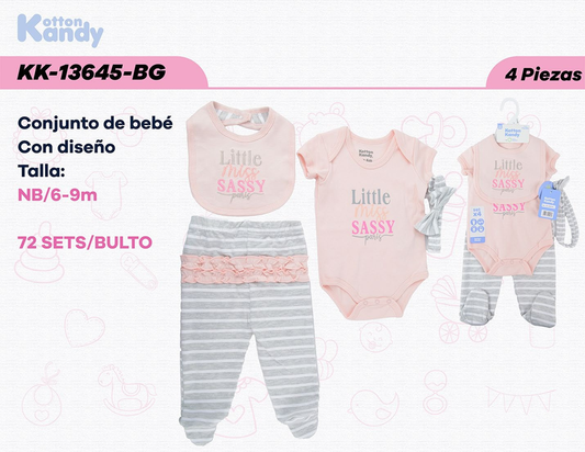 SET 4 PIEZAS LITTLE MISS KOTTON KANDY