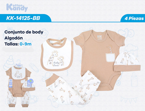 CONJUNTO 4 PIEZAS 14125 KOTTON KANDY