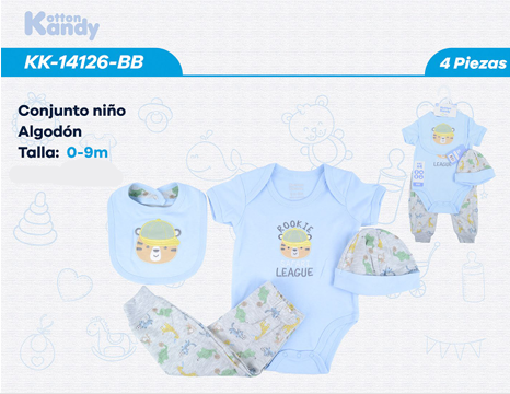 CONJUNTO 4 PIEZAS 14126 KOTTON KANDY