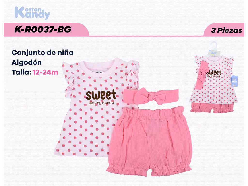 CONJUNTO 3 PIEZAS 0037 KOTTON KANDY