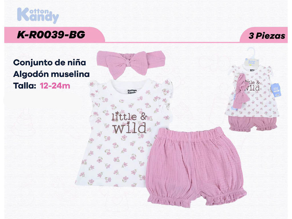 CONJUNTO 3 PIEZAS 0039 KOTTON KANDY