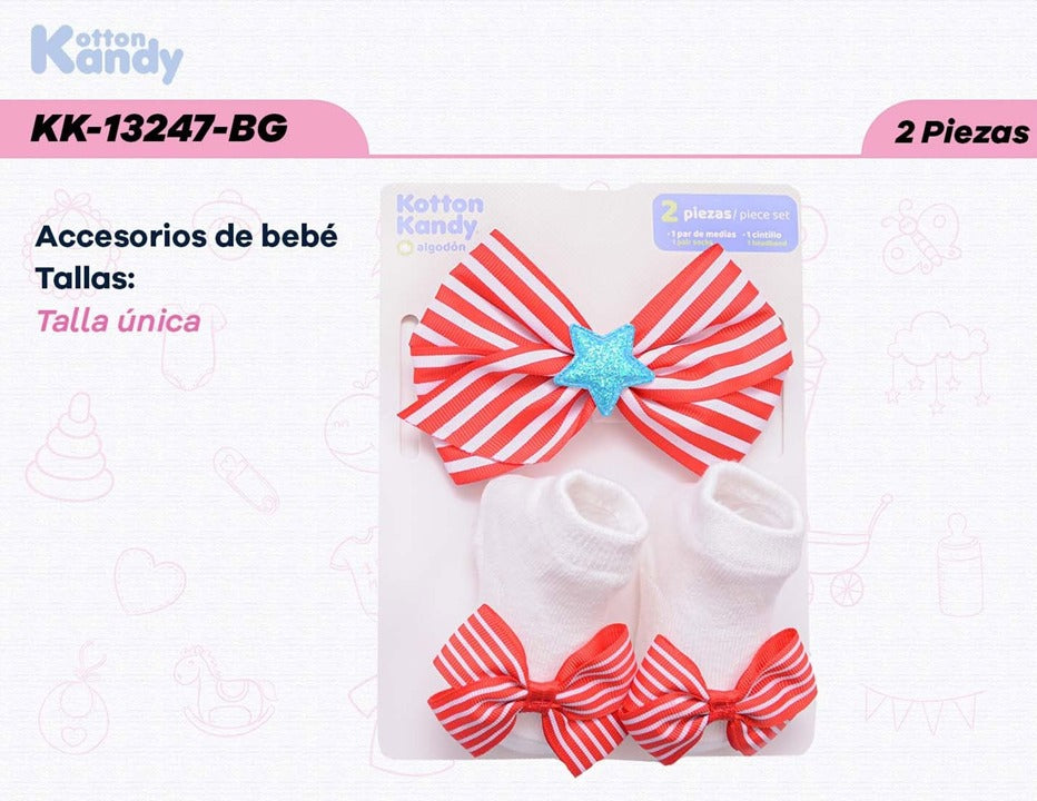 SET 2 PIEZAS RED KOTTON KANDY