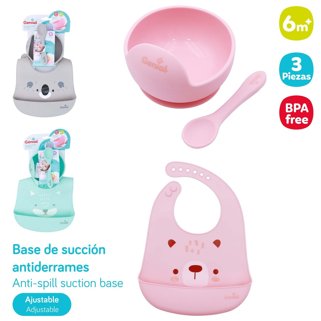 SET DE ALIMENTACION 3 PIEZAS OSO GENIAL