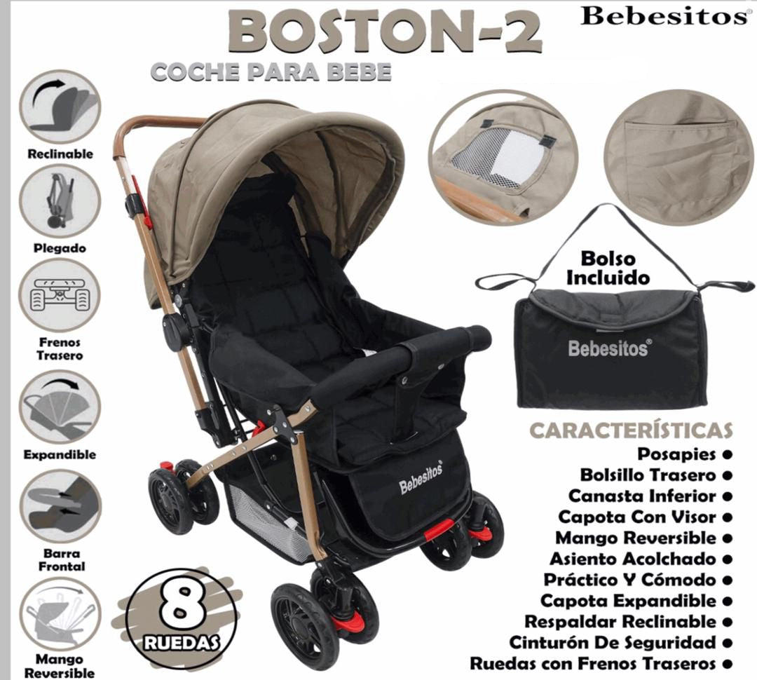 COCHE DOBLE VISTA BOSTON BEBESITOS
