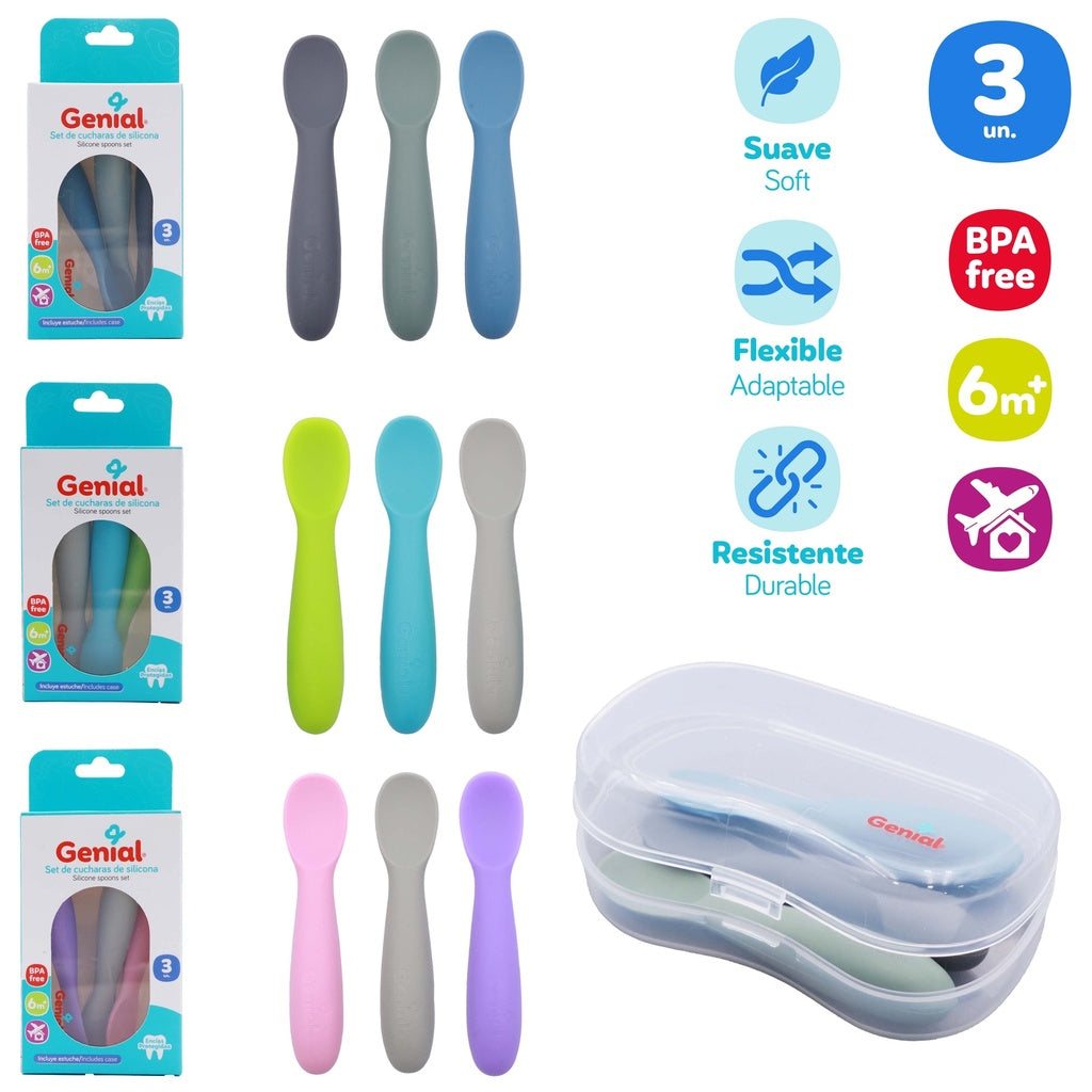 SET 3 CUCHARAS SILICON GENIAL