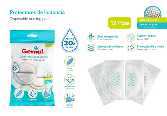 PROTECTOR DE LACTANCIA 12UB GENIAL