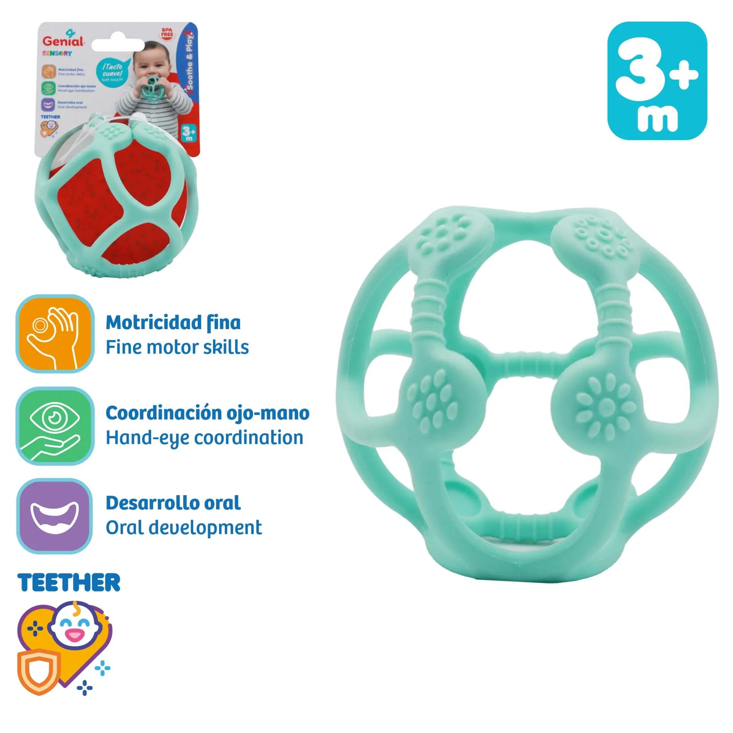 PELOTA DE SILICON MORDEDOR GENIAL