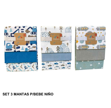 SET 3 MANTAS WAKIDS