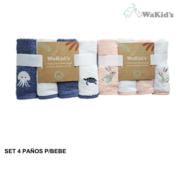 SET 4 TOALLAS 76745 WAKIDS