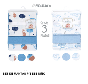 SET 3 MANTAS 77994 WAKIDS
