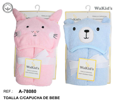 TOALLA CAPUCHA 78080 WAKIDS