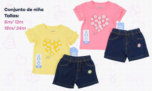 SET 2 PZAS FLORECITAS KOTTON KANDY