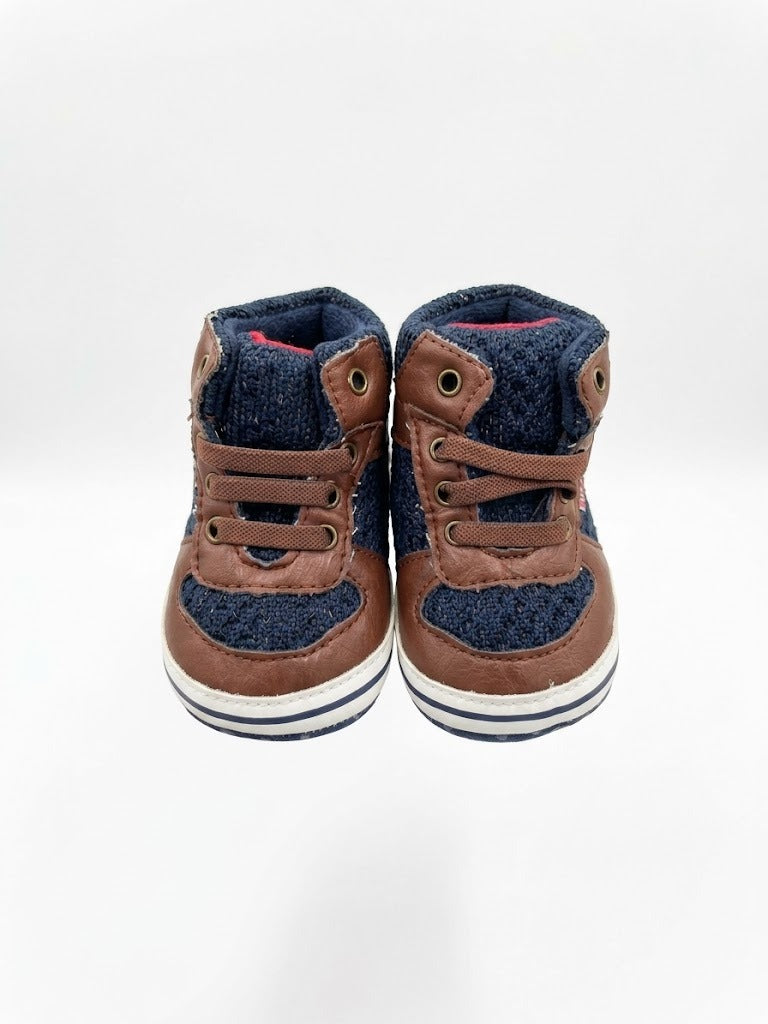 ZAPATOS MARRON CON AZUL MARINO