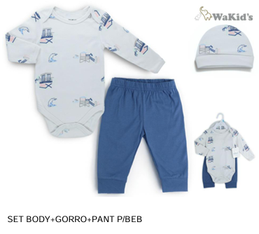 CONJUNTO 3 PIEZAS 90860 WAKIDS