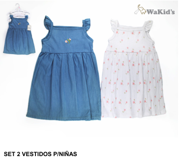 SET 2 VESTIDOS 90890 WAKIDS