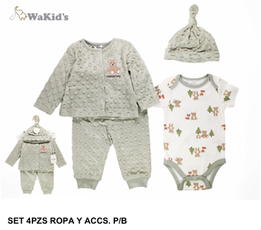 SET 4 PIEZAS 90909 WAKIDS