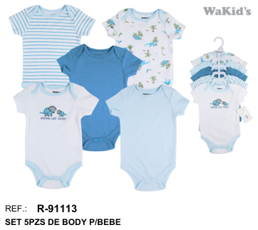 CONJUNTO 5 BODYS 91113 WAKIDS
