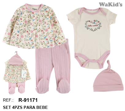 CONJUNTO 4 PIEZAS 91171 WAKIDS
