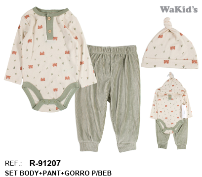 CONJUNTO 3 PIEZAS 910207 WAKIDS