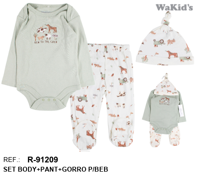CONJUNTO 3 PIEZAS 91209 WAKIDS