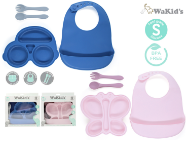 SET DE VAJILLA 4PZAS WAKIDS
